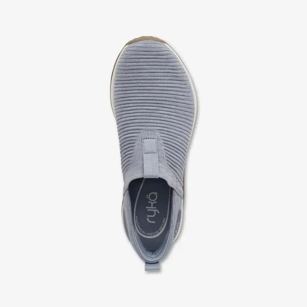 Ryka Echo H4907M1404 Sneaker Women's 6W Blue Knit Slip On Comfort Shoes RHS8903